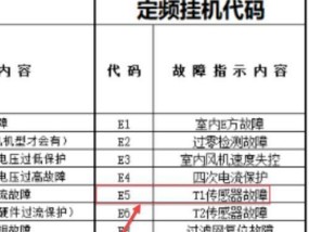 美的空调故障代码及解决办法（了解常见的美的空调故障代码）
