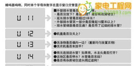 伊莱克斯全自动洗衣机故障代码E5解析（E5故障代码的原因与解决方法）  第3张
